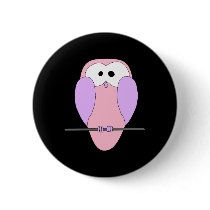 Cute Owl Cartoon. Pink