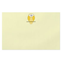 Cute Owl Cartoon. Yellow. Custom Flyer
