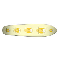 Cute Owl Cartoon. Yellow. Skate Board Decks