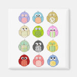 Cute Owl Pattern Fridge Magnet