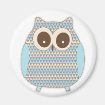 Cute Owl Refrigerator Magnet