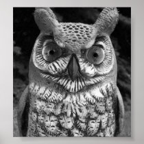 Cute Owl Statue Print