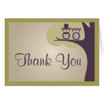 Cute Owl Wedding Thank You Cards