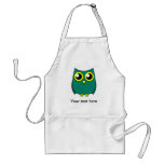 Cute Owl with Huge Yellow Eyes Apron