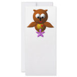 Cute owl with orchid rack cards