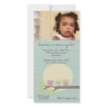 Cute Owls Girls Birthday Party Premium Invite photo cards