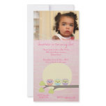 Cute Owls Girls Pink Birthday Party Photo Card photo cards