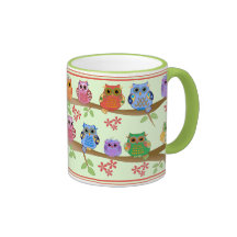 Cute Owls on Brenches Mug