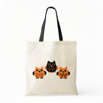 Cute Owls say BOO! Tote Bags