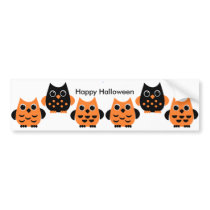 Cute Owls say BOO! Bumper Sticker