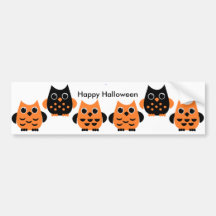 Cute Owls say BOO! Bumper Sticker