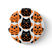 Cute Owls say BOO! Pinback Buttons