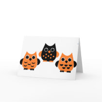 Cute Owls say BOO! Card