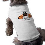 Cute Owls say BOO! Pet T-shirt