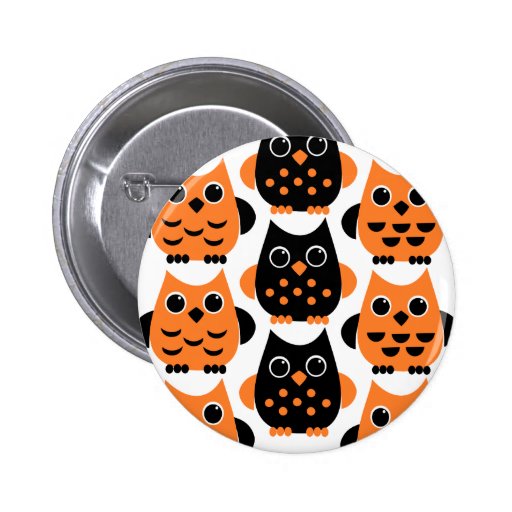 Cute Owls say BOO! Pinback Buttons