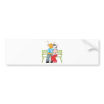 Cute Ox Cow Lovers Holding Hands bumper stickers