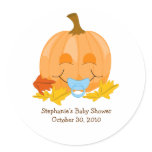 Cute Pacifier Pumpkin Baby Shower Favour Sticker