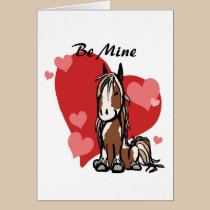 Cute Paint Horse Valentine's Day Card cards