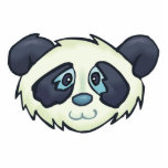 cute panda bear face photo cutouts