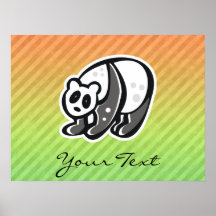 Cute Panda Design Poster