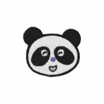cute panda face embroidered shirts