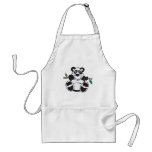 cute panda hanging from branch aprons