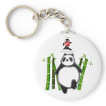 Cute panda ink drawing keychains