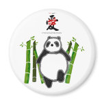 Cute panda ink drawing love magnets