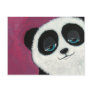 Cute Panda On Pink Postcard