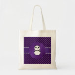 Cute panda purple diamonds bag