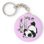 Cute Panda with Bamboo Key-Chain keychains