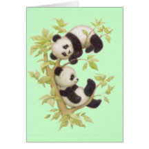 Cute Pandas Greeting Card