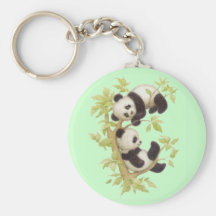 Cute Pandas Key Chain