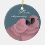 CUTE PARROT COUPLE IN LOVE KISSING ORNAMENTS