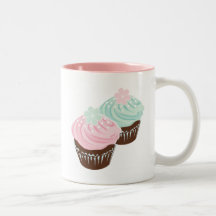 Cute Pastel Frosted Cupcakes Coffee Mugs