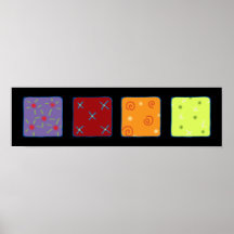 Cute Patchwork Pattern Poster