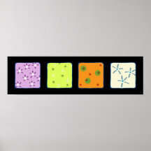 Cute Patchwork Pattern Poster