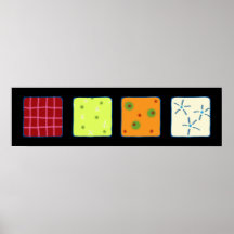 Cute Patchwork Pattern Poster
