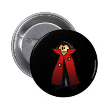 CUTE PATCHY DRACULA VAMPIRE BUTTON
