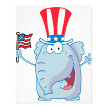 cute patriotic elephant cartoon republican personalised announcement