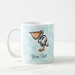Cute Pelican; Teal Mug