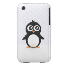 Cute penguin cartoon iPhone 3 Case-Mate case