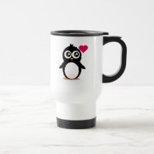 Cute penguin cartoon mug