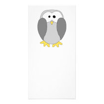 Cute Penguin Cartoon. Customised Photo Card