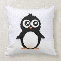 Cute penguin cartoon pillow