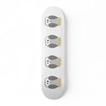 Cute Penguin Cartoon. Custom Skateboard