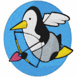 Cute Penguin Cupid Pocket and Back Large Hoodie