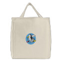 Cute Penguin Cupid Tote embroidered bags