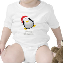 Cute Penguin in Santa Hat Tee Shirts