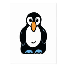 cute penguin post cards